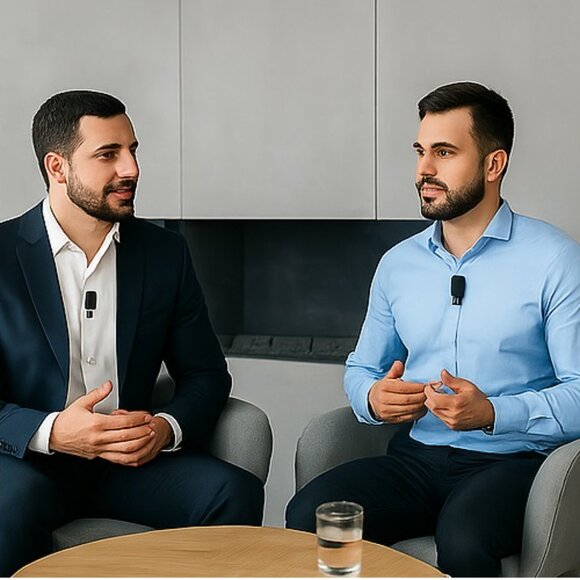 Portable 3-in-1 Wireless Lavalier Microphone – Noise-Canceling, Mini Lapel Mic f - Picture 3 of 7